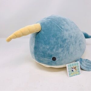 Liv Heart Marshmallow Aquamie Bolster Norwhale 16” x 10”